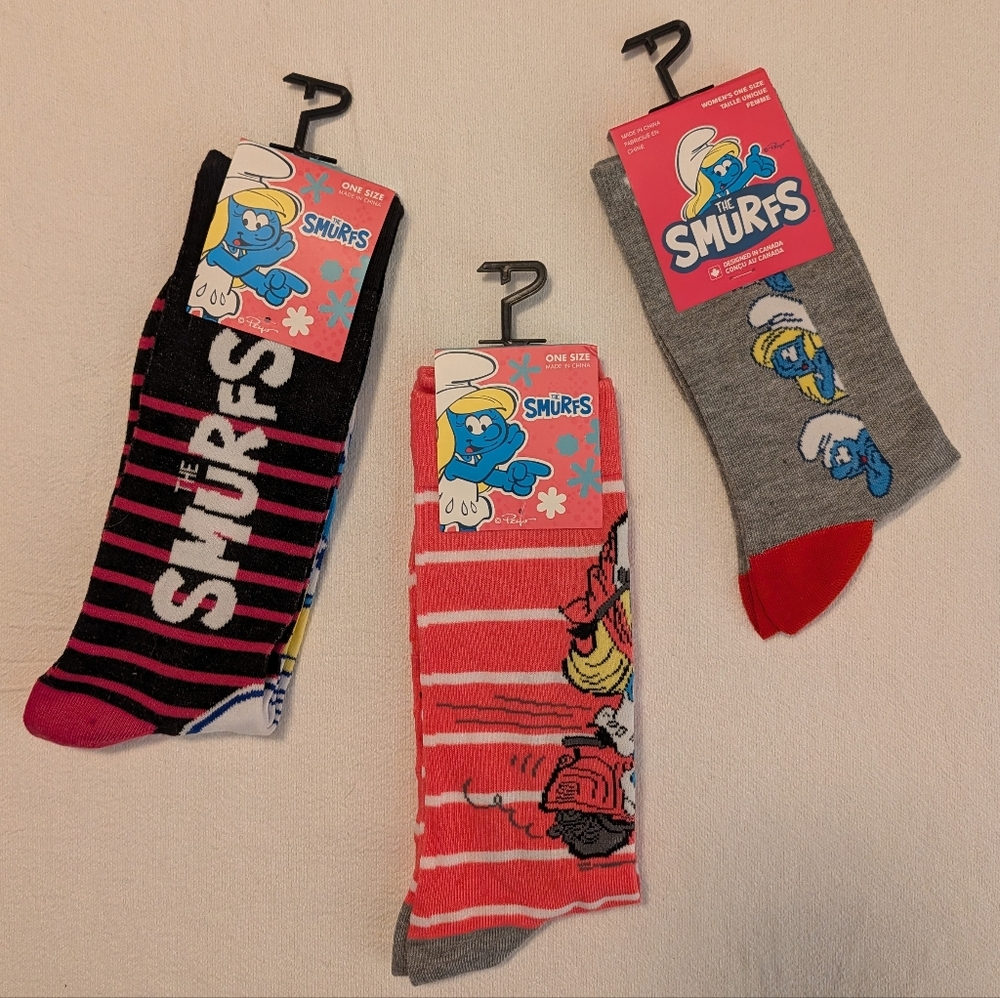 Smurf Socks Set New